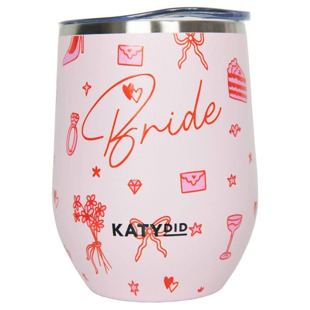 Bride Red Doodles Insulated Wine Tumbler